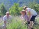 Marco Sollier e la sua famiglia nel campo di lavanda