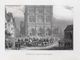 Esmeralda condotta davanti a Notre-Dame per l’impiccagione. Illustrazione tratta da Victor Hugo, Notre-Dame de Paris. Edition illustrée d'après les dessins de MM. E. de Beaumont, L. Boulanger, Daubigny [et al.], Paris, 1844.