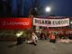Manifestazione di protesta contro Leonardo