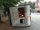 Il camper ribaltato a Mirafiori Il camper ribaltato a Mirafiori
