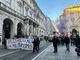 Corteo antimilitarista davanti al Comune di Torino