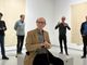 Giorgio Griffa alla sua mostra Giorgio Griffa alla sua mostra