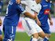 I &quot;grandi capitani&quot; Buffon, Chiellini, Pirlo, Totti e Zanetti in campo con i cantanti per la &quot;Partita del Cuore&quot;