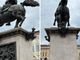 Il Caval 'd brons ripulito: cancellata la scritta &quot;Palestrina Libera&quot;
