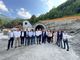 Il presidente Cirio e gli altri assessori di fronte al tunnel del Tenda