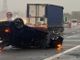 Auto si ribalta all'altezza di Stupinigi: traffico in tilt in tangenziale sud