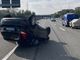 Incidente in tangenziale nord: auto ribaltata, due feriti