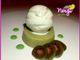 Mercoledì Veg: bavarese di Nergi, sfera d'isomalto con panna montata e Nergi fresco, crema dolce di asparagi