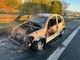 Veicolo in fiamme sulla tangenziale Sud a Rivalta: traffico rallentato