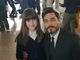 La piccola Carola sul set della fiction Cuori, di Rai Uno