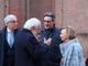 Giovanni Ferrero e la madre Maria Franca Fissolo. Con loro il presidente di Ferrero Italia Bartolomeo Salomone e il senatore albese Tomaso Zanoletti