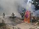 Torino, incendio nel campo nomadi di strada Germagnano