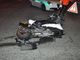 incidente auto-moto, foto d'archivio