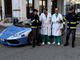 La Lamborghini con cui è stato portato l'organo da trapiantare