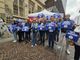 Manifestazione Lega davanti a Palazzo Nuovo