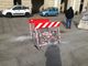 Piazza Castello, ancora danneggiata la panchina davanti alla Regione