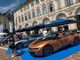 Auto in esposizione in piazza San Carlo