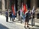 protesta degli operai davanti al Consiglio regionale
