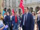protesta sotto comune di torino