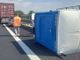 Paura in tangenziale: furgone perde in strada un bagno chimico, che investe un'auto e un Tir