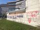 scritte no vax sui muri