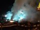 L'incendio scoppiato nella notte