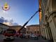 L'intervento dei Vigili del fuoco in piazza San Carlo