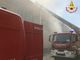 Incendio in un edificio industriale di strada del Francese