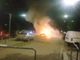 A fuoco un camper di nomadi in via Roveda