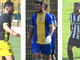 Sterrantino del Bollengo fa 150 gol nel calcio piemontese. Al centro Cirillo, a dx Ben Mannai
