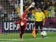 Joe Hart con la maglia della nazionale inglese ai calci di rigore dei quarti degli Europei del 2012 contro l'Italia