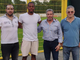 Lorenzo Zaccone con mister Ligato, il ds Gallo e il presidente Granieri