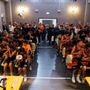 I giovani della Pallacanestro Grugliasco presenti in Consiglio comunale