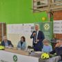 Il presidente Luca Ferrua in piedi