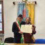 Maurino e Piaton dopo la firma del gemellaggio