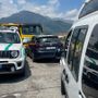 Il posto di blocco con i carabinieri