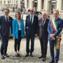La presidente del parlamento europeo Roberta Metsola in visita a Torino