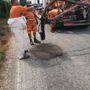 Lavori in corso a Santena per la risistemazione del manto stradale