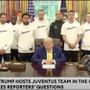Le domande (imbarazzanti) di Trump ai giocatori della Juventus: &quot;Avete donne in squadra?&quot;