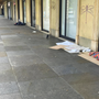 Persone senza fissa dimora in corso Vinzaglio