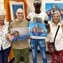 Un momento dell'inaugurazione della mostra a Nichelino