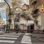 Incendio in una gelateria di via Principi d'Acaja