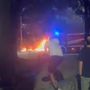 Auto in fiamme in via Lanzo (foto dal gruppo facebook Sei di Madonna di campagna se)