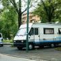 Un camper in corso Salvemini (foto d'archivio)