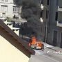 Auto in fiamme in corso Vercelli