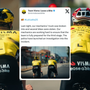 Il post di denuncia da parte della squadra derubata