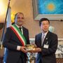 Il sindaco Stefano Lo Russo e il sindaco Ichiro Hirosawa a Nagoya