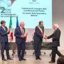 Onorificenze al Merito della Repubblica, un momento della premiazione Onorificenze al Merito della Repubblica, un momento della premiazione