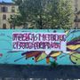 Da "Belfast" a "fasci me..e", vandalizzate le opere di Murarte in corso Venezia Da "Belfast" a "fasci me..e", vandalizzate le opere di Murarte in corso Venezia