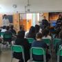 Gli allievi dell'istituto Rita Levi Montalcini  di Nichelino durante l'iniziativa